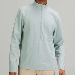 Lululemon WovenAir Half-Zip Silver Blue M3DJYS size Large
